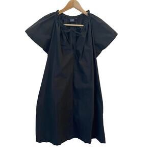 Gap Swing Mini Dress Size Medium Black Ruffle Casual